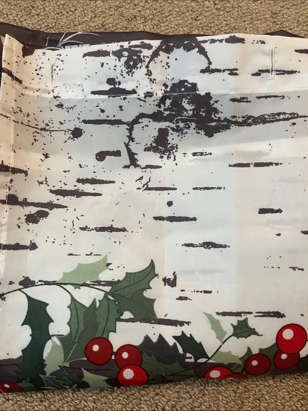 'Merry Christmas' Decorative Farmhouse Mistletoe - Shower Curtain